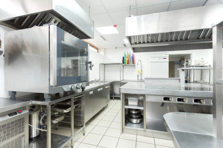 kitchen area of cafe refrigeration